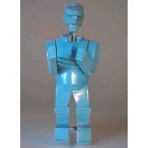 Vintage Mattel Rock Em Sock Em Robots Blue Teal Bomber Robot Replacement Parts